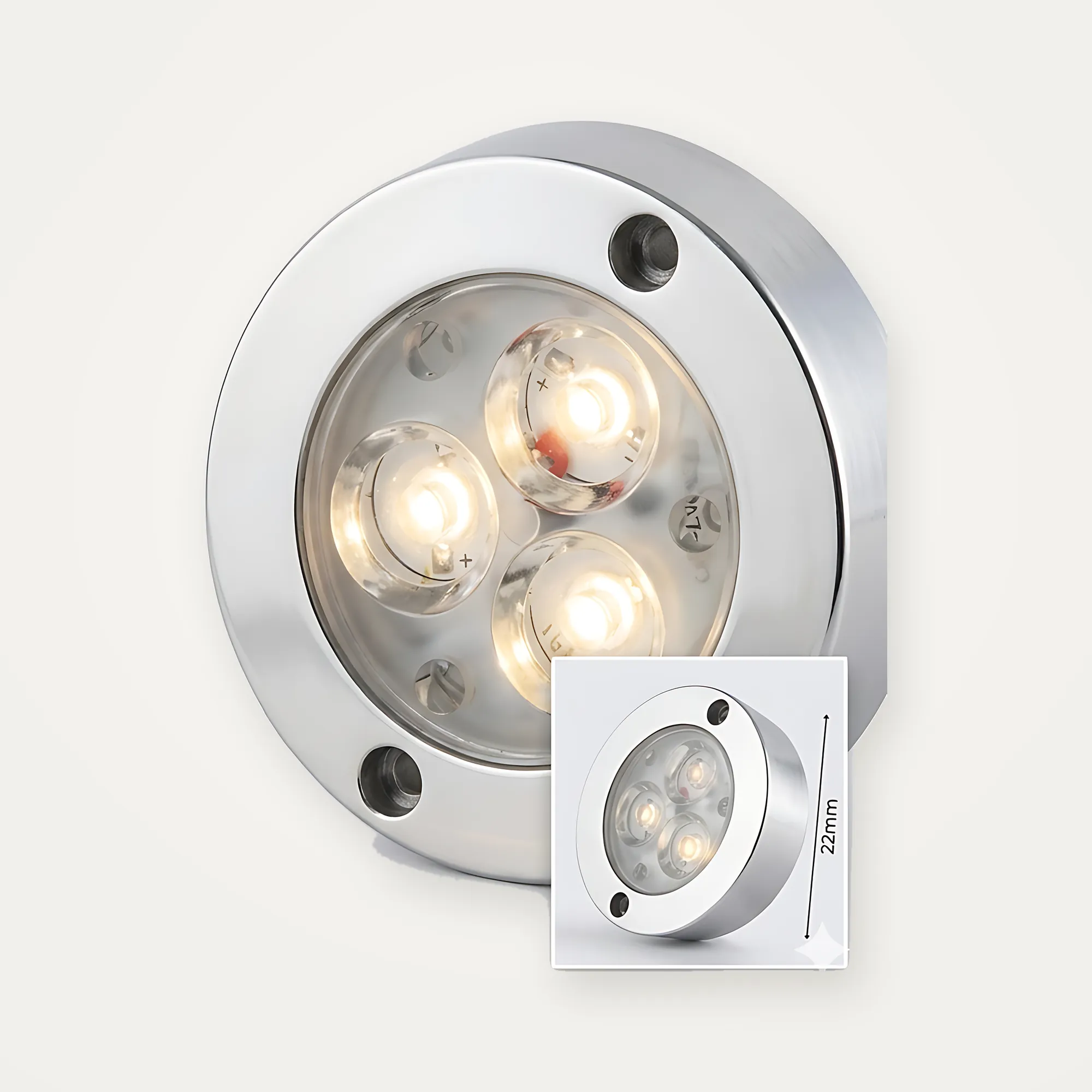 3W Chrome Underwater Light
