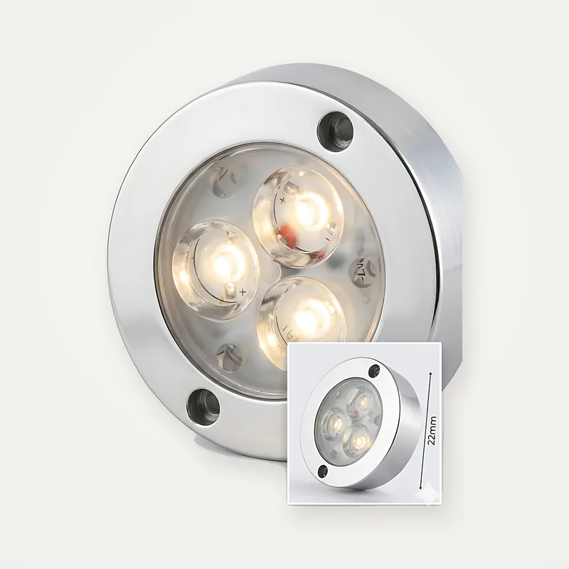 3W Chrome Underwater Light